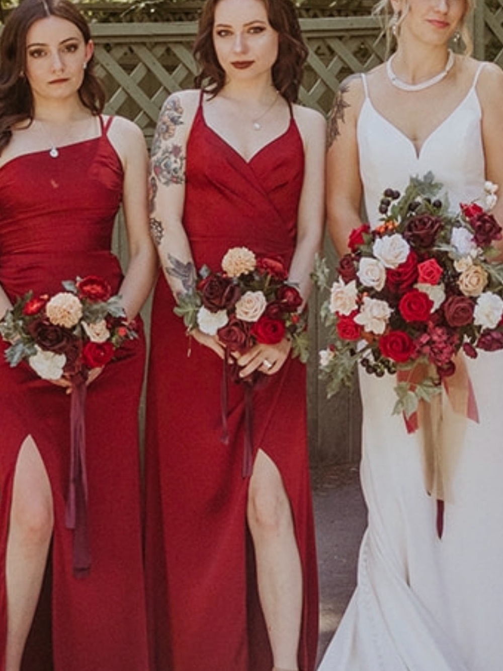 Elegant Stretch Satin Maroon Red V Neck Wedding Prom Bridesmaid Long Floor Dress
